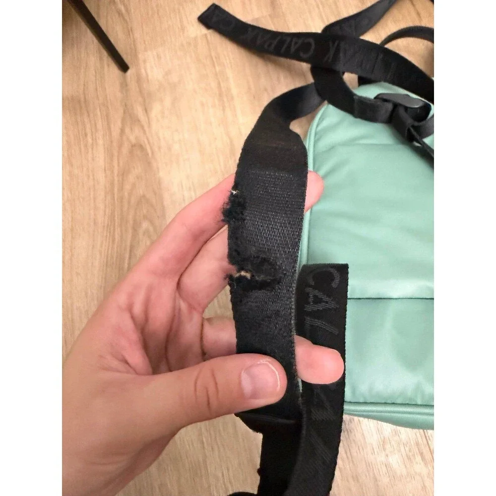 Calpak Sage Green Puffer Small Backpack